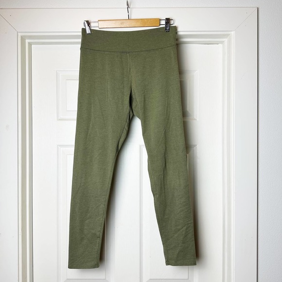 aerie Pants - Aerie Women's Green Cotton Leggings sz L